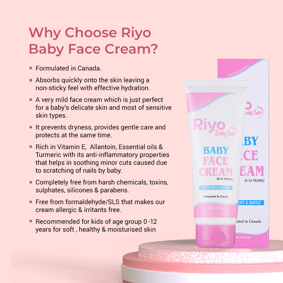 Riyo Herbs Baby Care Baby Face Cream Extra Soft & Gentle 100gm