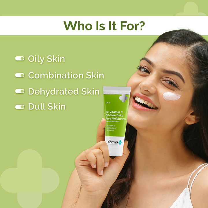 The Derma co 5% Vitamin C Oil-Free Daily Face Moisturizer for Skin Radiance 100g