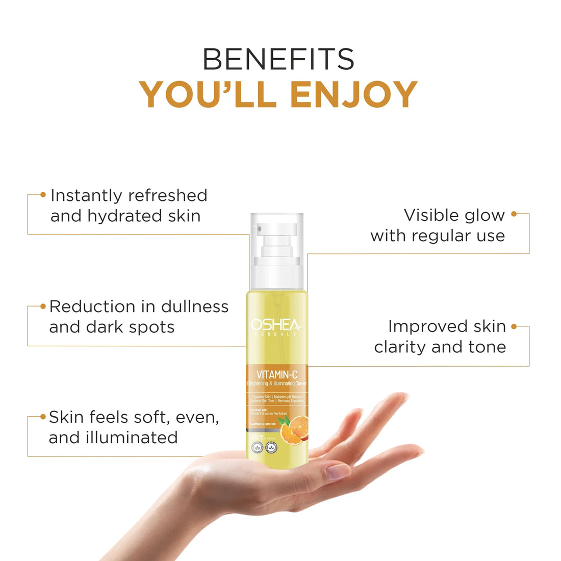 Oshea Herbals Vitamin-C Brightening & Illuminating Toner 120ml