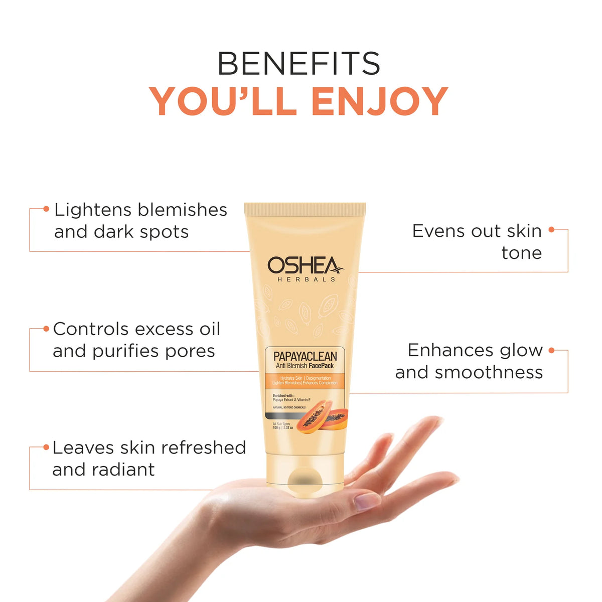 Oshea Herbals Papayaclean Anti Blemish Face pack 100g