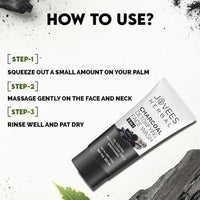 Jovees Herbal Activated Charcoal Detoxifying Face Wash For Anti Pollution, Deep Pore Cleansing, Oil Control, Removes Dirt & Impurities | Suitable for Acne Prone Skin 120 ML