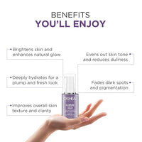 Oshea Herbals Glopure Brightening Face Serum for Men & Women | Reduces Darkspots & Pigmentations | Boosts Hydration & Natural Glow | Enriched with Lemon Peel & Liquorice Extracts | All Skin Types 30ml
