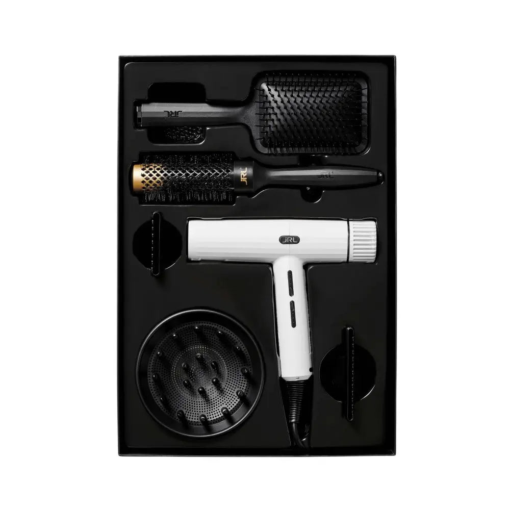 JRL PROFESSIONAL Forte Pro 2020H hair dryer set Hair dryer + 2 round brushes White