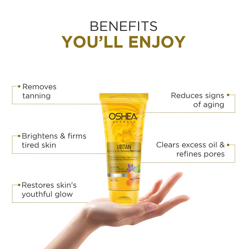 Oshea Herbals Ubtan Glowing & Tan Removing Face Mask 100g