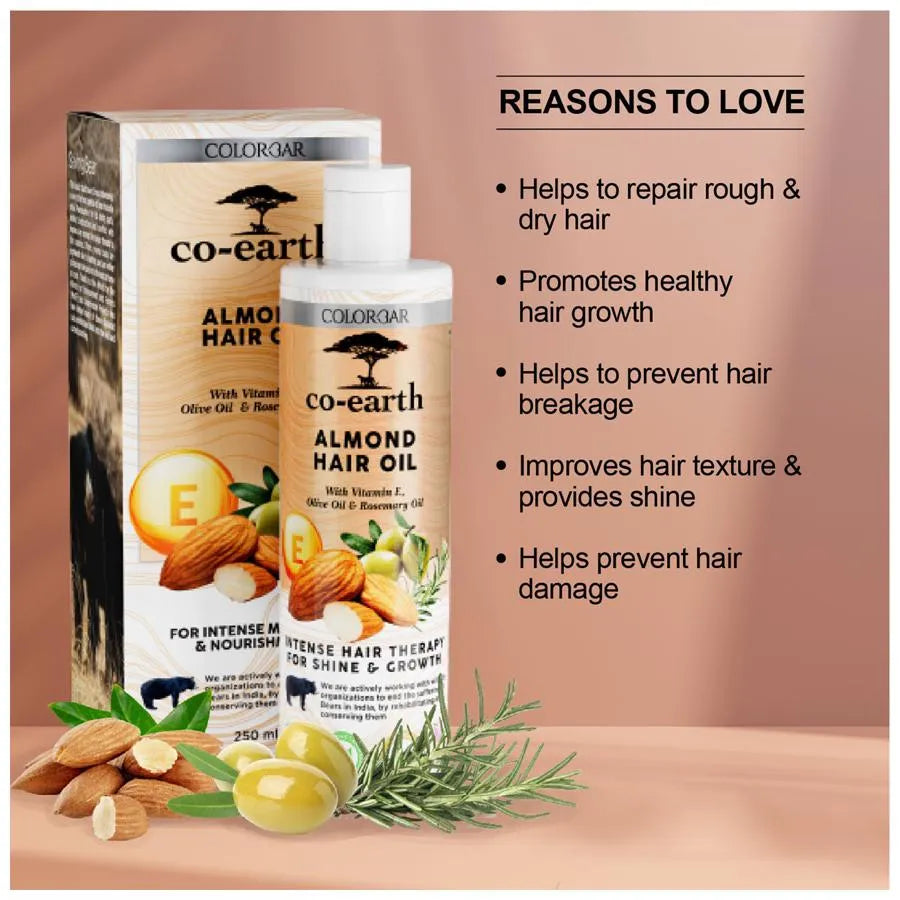 ColorBar Co-Earth Almond Hair Oil For Intense Moisture & Nourishment 250ml