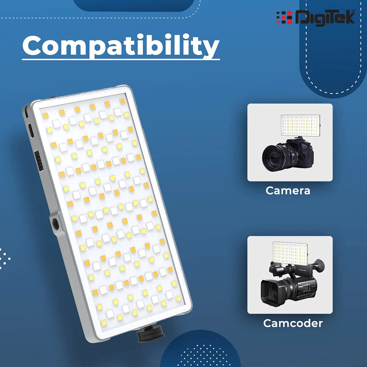 DIGITEK PROFESSIONAL PORTABLE RGB LED  Video Light -D135 ML 12w