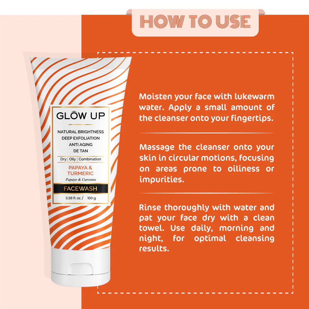 Glow Up PAPAYA & TURMERIC FACE WASH 100g