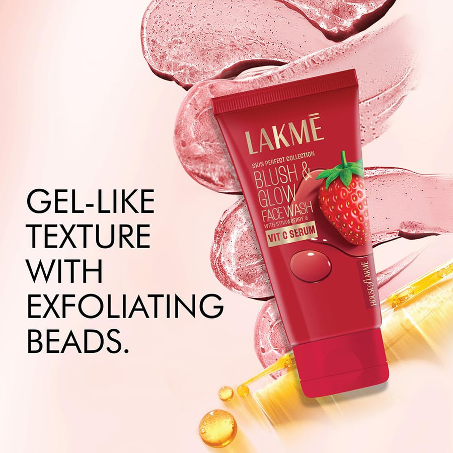 LAKMÉ Blush & Glow Exfoliating Face Wash with Vitamin C Serum 150g