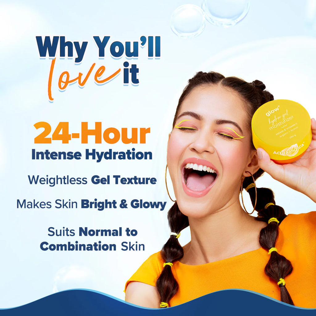 Aqualogica Glow+ Hydra Gel Moisturizer with Vitamin C & Papaya 200g