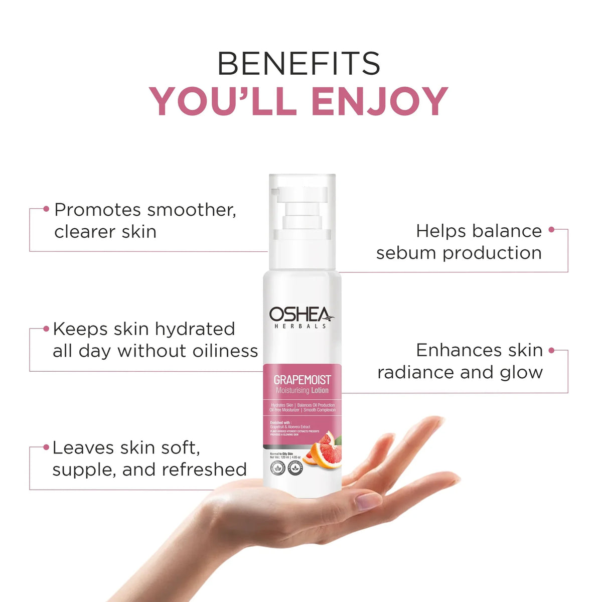 Oshea Herbals Grapemoist Moisturising Lotion 120ml