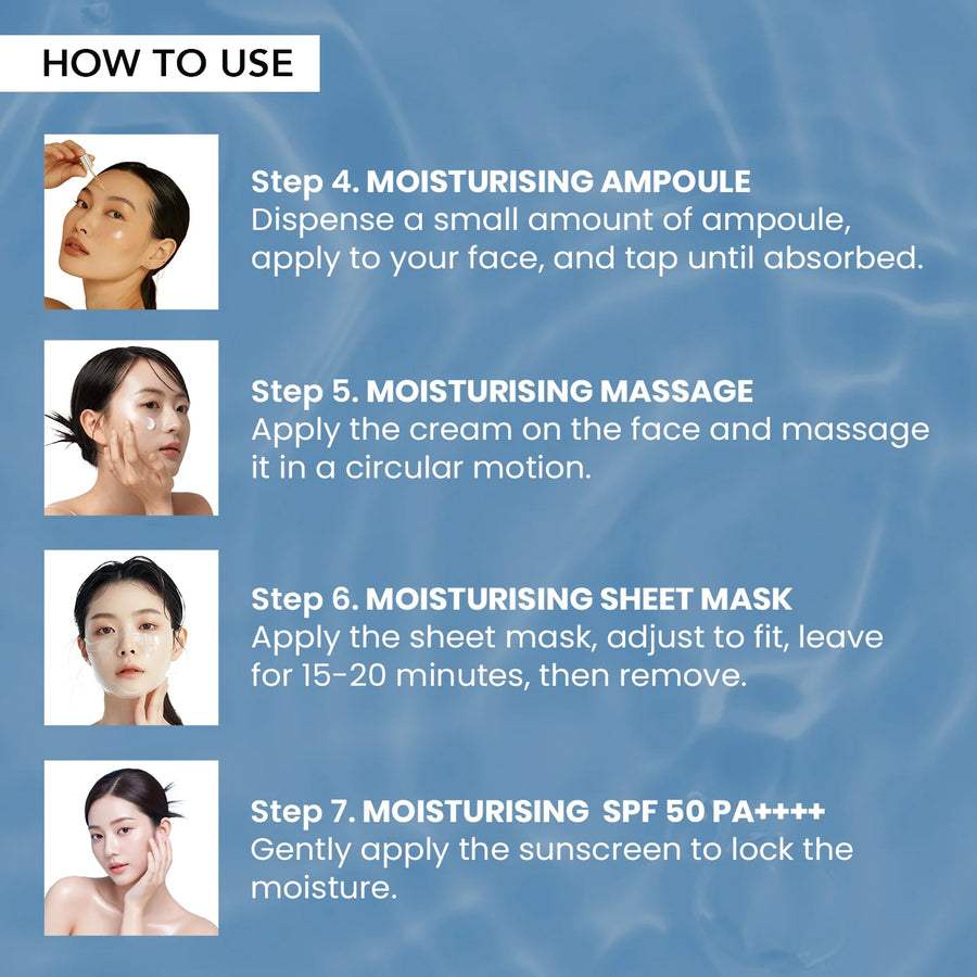 O3 + Mijoo Korea Glass Glow Facial Kit With Birch Tree Sap & Hyaluronic Acid - Ideal For Dry Skin