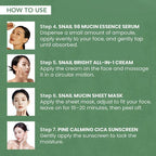 O3+ Mijoo Korea Glass Glow Facial Kit with Pine Cica & Snail Mucin - Ideal for Combination Skin (7 Steps)