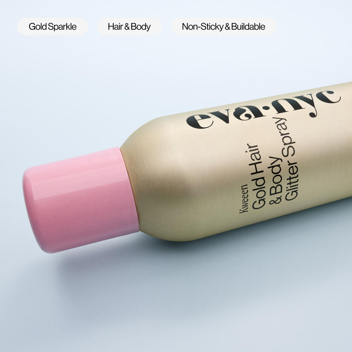 Eva NYC Kweeen Gold Hair and Body Glitter Spray - Ultra Shimmery Gold Glitter Formula