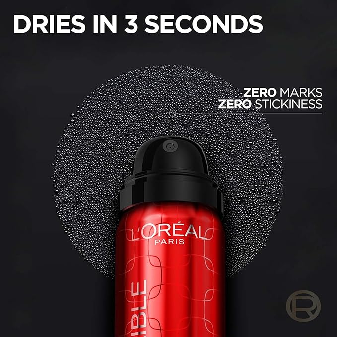 L'Oreal Paris Infaillible 3-Second Setting Mist, Transfer-proof & Waterproof Setting Spray, Quick drying, 75ml