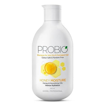 Godrej Professional Probio Honey Moisture Shampoo (250ml) | For Dry & Damaged Hair | No Paraben | with Honey & Nourishing Oil
