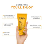 Oshea Herbals Uv Shield 9 In 1 Sun Block Cream SPF-70 PA+++ All Skin Type 60g