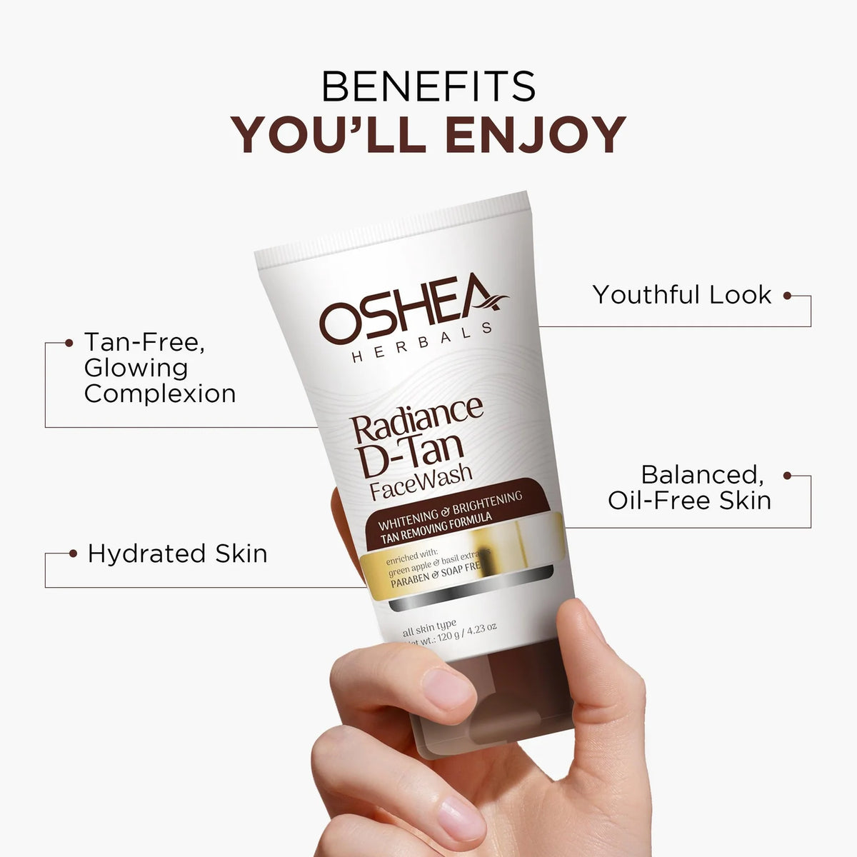Oshea Herbals Radiance D-Tan Facewash 120g