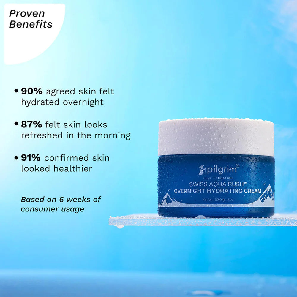 PILGRIM Swiss Aqua Rush™ Overnight Hydrating Cream 50g