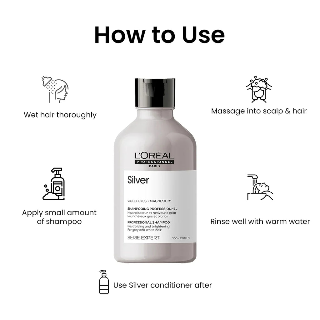 Loreal Silver Magnesium Shampoo 300ML