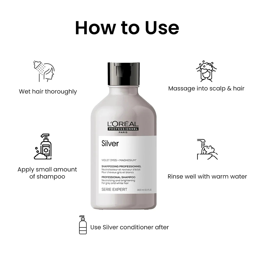 Loreal Silver Magnesium Shampoo 300ML