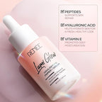 RENEE Lumi Glow Highlighting Primer + Serum | Hydrates, Promotes Even Skin Texture | Gives Luminous, 3D Glow | With Hyaluronic Acid, Peptides & Vitamin E | Base For Face Makeup | 30ml