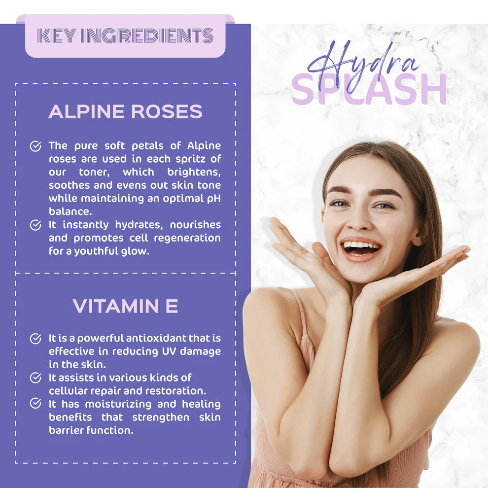 Glow Up ROSE TONER WITH ALPINE ROSES AND VITAMIN E - 100ml