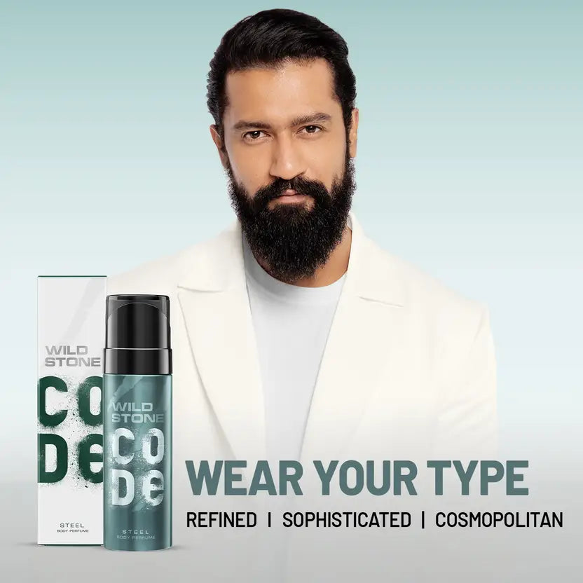 Wild Stone CODE Steel Long Lasting No Gas Perfume Body Spray For Men 120ml