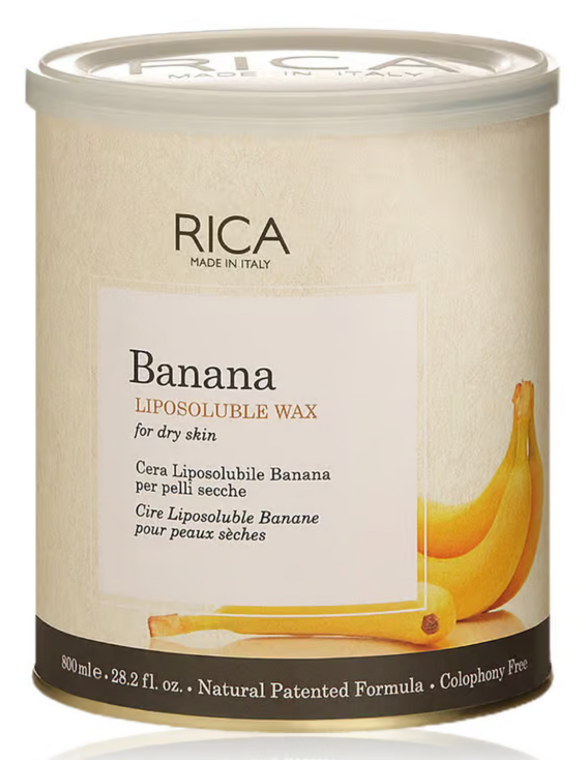 Rica Banana Liposoluble Painless Hair Removal Wax For Men & Women|Quick & Easy Tan Removal Waxing for Sensitive Skin 800ml