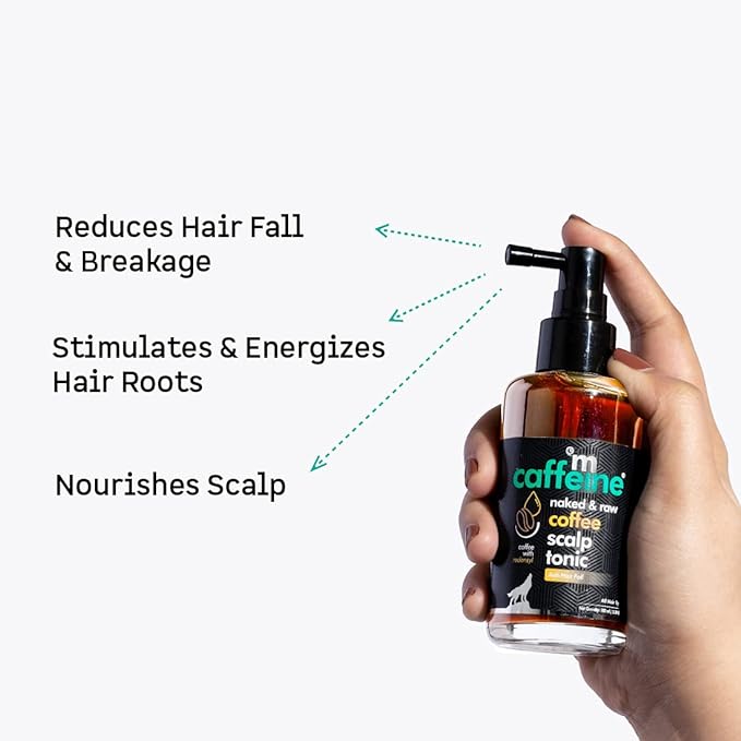 mCaffeine Coffee Scalp Tonic for Hair Growth with Redensyl & Proteins | Controls Hair Fall & Breakage, Stimulates & Energizes Hair Roots | For Men & Women | Sulphate Free (100ml)