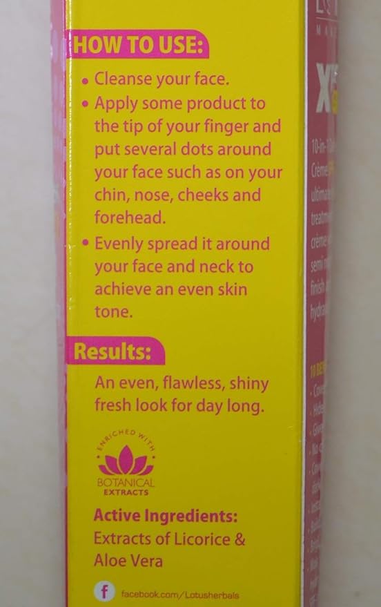 Lotus Herbals Make-up Xpress Glow 10 in 1 SPF 25 Daily Beauty Cream (Royal Pearl, 30g)