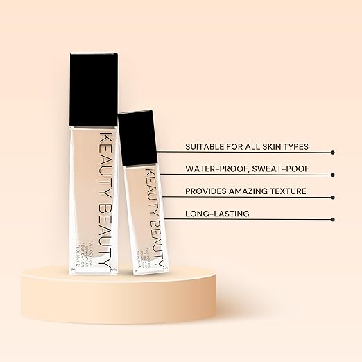 KEAUTY BEAUTY FULL COVERAGE LONG WEAR FOUNDATION 30ml