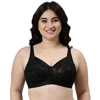 Enamor FB06 Full Support Classic Lace Lift Bra - Non-Padded, Wirefree & Full Coverage