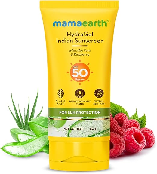 Mamaearth HydraGel Indian Sunscreen Sun Protection, 50gm