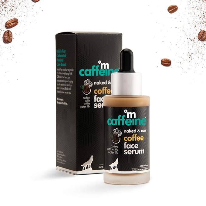 Mcaffeine Coffee Hydrating Face Serum For Glowing Skin, Reduces Dark Spots, Pigmentation & Protects From Sun Damage For Unisex, 40ml