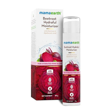 Mamaearth Beetroot Hydraful Moisturizer Lotion With Beetroot & Hyaluronic Acid For Hydrated Pink Glow -50 Ml|48 Hr Hydration | Oil Free Formula | Lightweight & Non-Greasy | Instantly Absorbs | For All Skin Types 50g