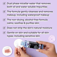 Quench Botanics Birch Please Dual Tone Deep Cleansing Micellar Water, 30ml (Mini) | Wipes away heavy | Jojoba oil | Stubborn make-up | Non-sticky and non-greasy | Hydrates And Sooths