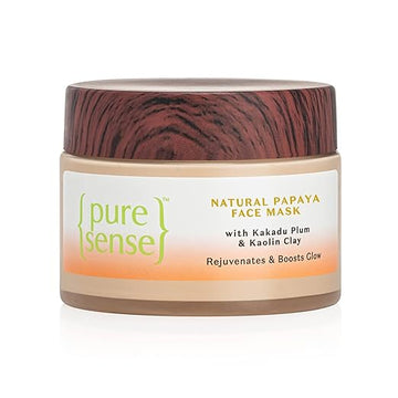 PureSense Natural Papaya Face Mask with Kaolin Clay & Kakadu Plum for Glowing Skin | Deep Pore Cleansing | For Men & Women | From the makers of Parachute Advansed | 65g