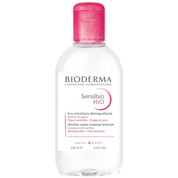 Bioderma Sensibio H2O Daily Soothing Cleanser, Make up Pollution & Impurities Remover Face Eyes Sensitive skin, 250ml