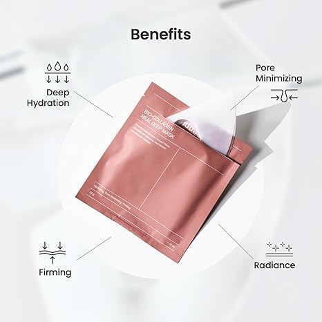 BIODANCE Bio-Collagen Real Deep Mask, Hydrating Overnight Hydrogel Mask, Pore Minimizing, Elasticity Improvement 1Pcs, 34g