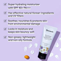 QUENCH Birch Please Hydro Fresh Daily Moisturizer with SPF 40+ PA+++ | 2-in1 Moisturizer & Sunscreen| Hydrates & Protects Skin with Birch Juice & Sea Buckthorn| Made in Korea, 50ml