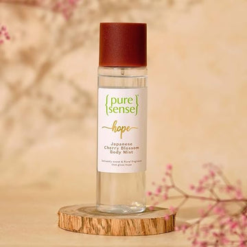 PureSense Hope Japanese Cherry Blossom Body Mist Long Lasting Fragrance Women's Perfume | Instant Mood Lifter | Cruelty Free | 150 ml