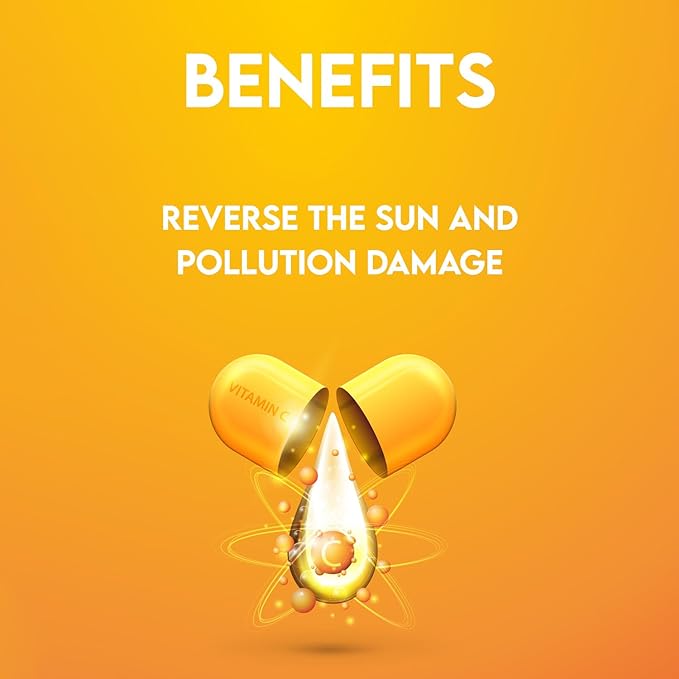 Jovees Herbal Revita Glow Vitamin C Face Serum Infused with Vitamin C & Kakadu Plum | For Skin Brightening & Hyperpigmentation | For All Skin Type | 30ml