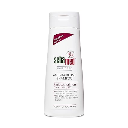 Sebamed Anti- Hairloss Shampoo 200Ml|Ph 5.5|Reduces Hairloss|Caffeine&Gingko Biloba|All Hair Types