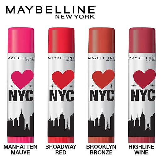 Maybelline New York Baby Lips Loves NYC Tinted Lip Balm for dark & pigmented lips, Manhattan Mauve, 4g