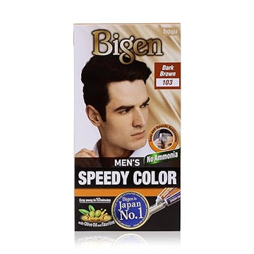 Bigen Men's Speedy Color, Hair Color, 80g - Dark Brown 103 (Pack of 1)