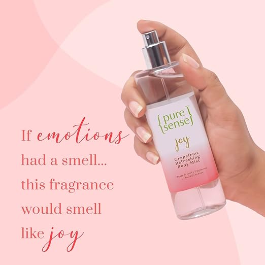 PureSense Joy Grapefruit Refreshing Body Mist Long Lasting Fragrance Women's Perfume Instant Mood Lifter | Cruelty Free | 150 ml