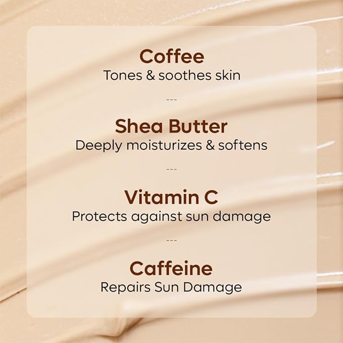 mCaffeine Coffee Body Lotion with Vitamin C & Shea Butter | Non-Greasy Lightweight Body Moisturizer for Women & Men | Body Lotion for Dry, Normal & Oily Skin (250ml)