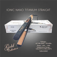 Hector Ionic Nano Titanium Hair Straightener- Gold Collection