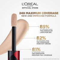 L'Oreal Paris Full Coverage Concealer, Waterproof Formula, For Undereye Circles and Blemishes, For Highlighting and Contouring, Infallible, Shade: 312, 10g