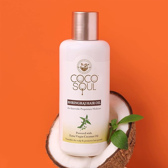 COCO SOUL BHRINGRAJ HAIR OIL POWERED WITH EXTRA VIRGIN COCONUT OIL 200ml